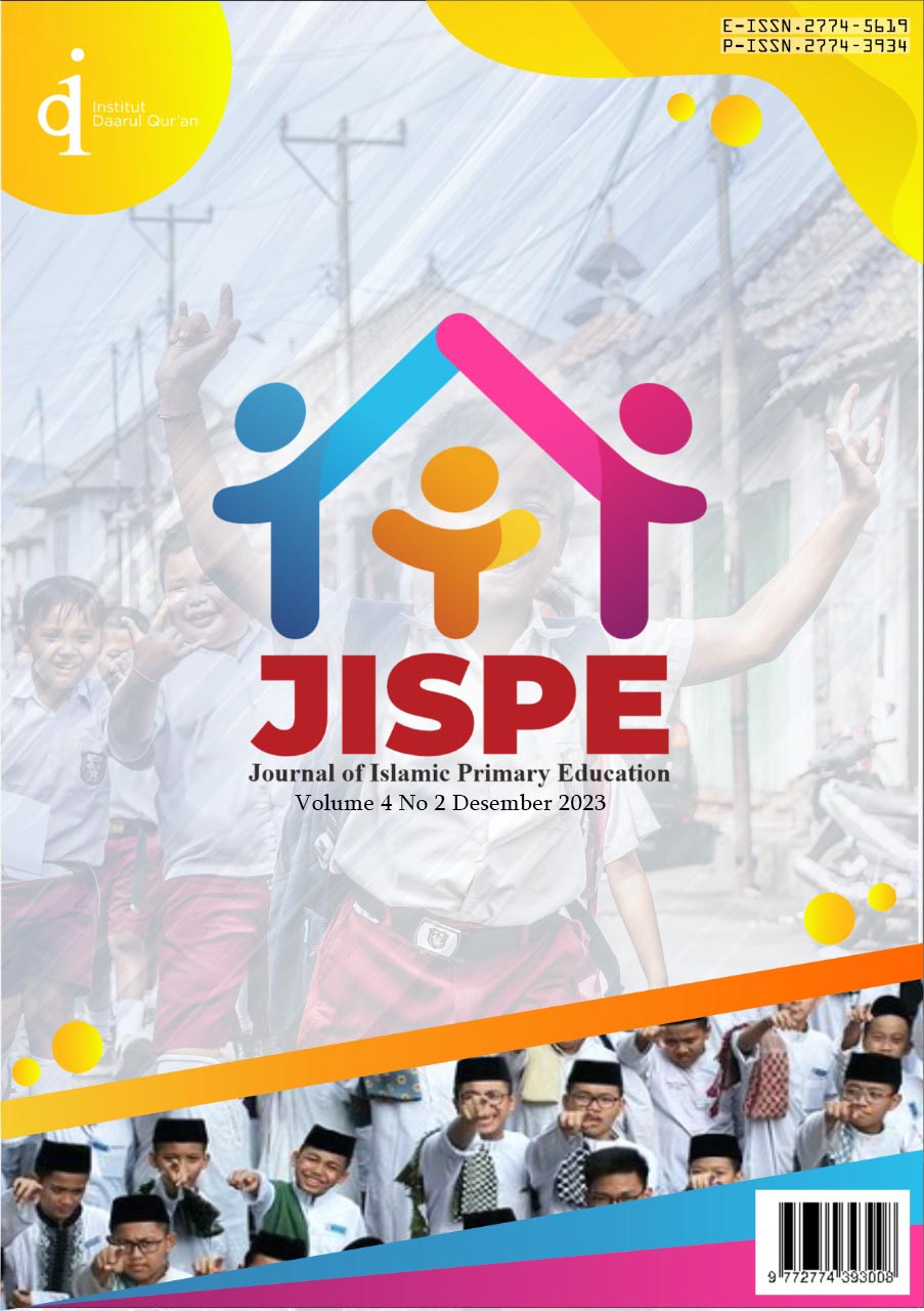 					View Vol. 5 No. 01 (2024): JISPE Journal of Islamic Primary Education
				