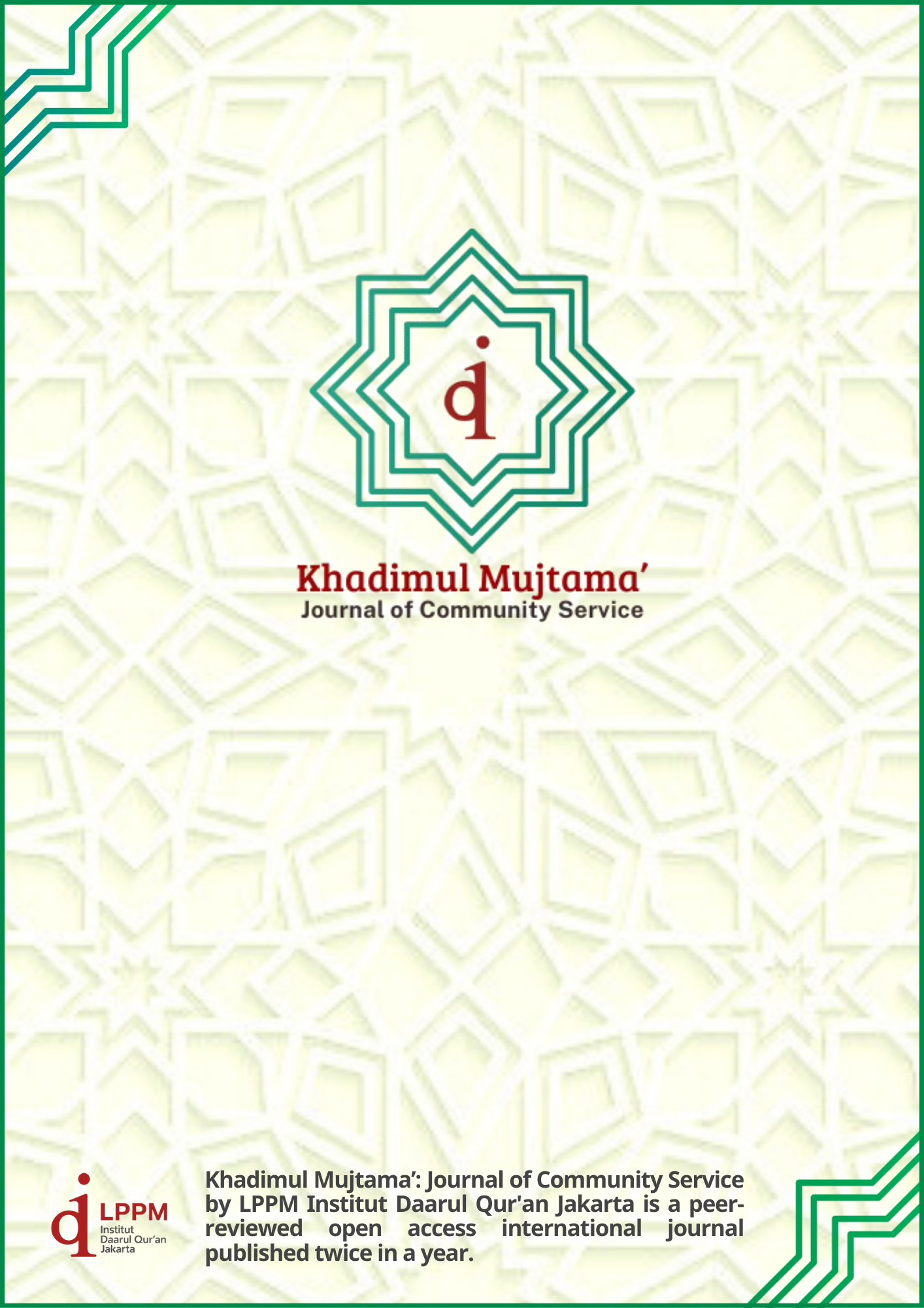 					View Vol. 2 No. 1 (2026): Khadimul Mujtama': Journal of Community Service
				